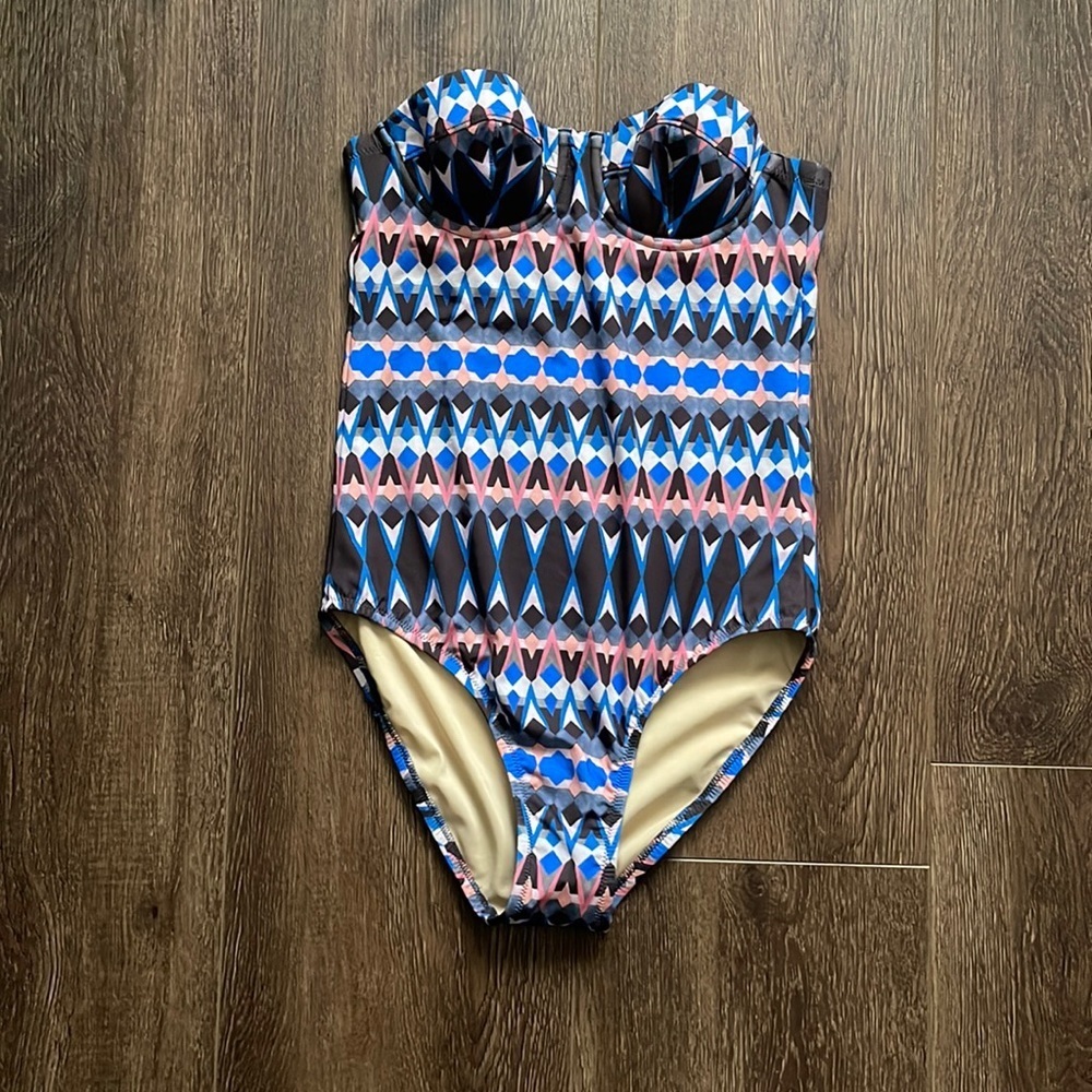 Jcrew geometry one piece swimsuit